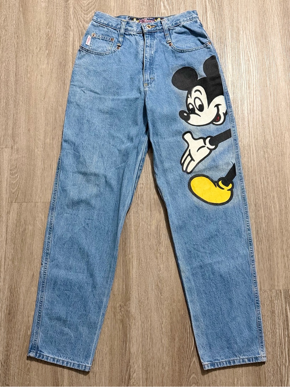 Vintage Disney by Jou Jou Women’s 7/8 Mickey Mouse Jeans Made in USA High Rise